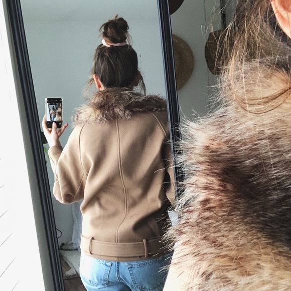 ✨H&M Camel motto jacket - Picture 6 of 8